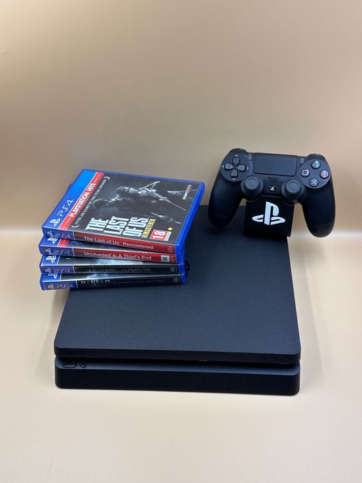 Playstation 4 Slim 500-1tb (4 jocuri fizice-12 digitale!)