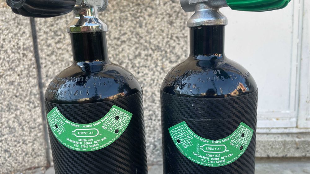 Стоманена бутилка за водолазно гмуркане 3 литра 200лв. за брой.