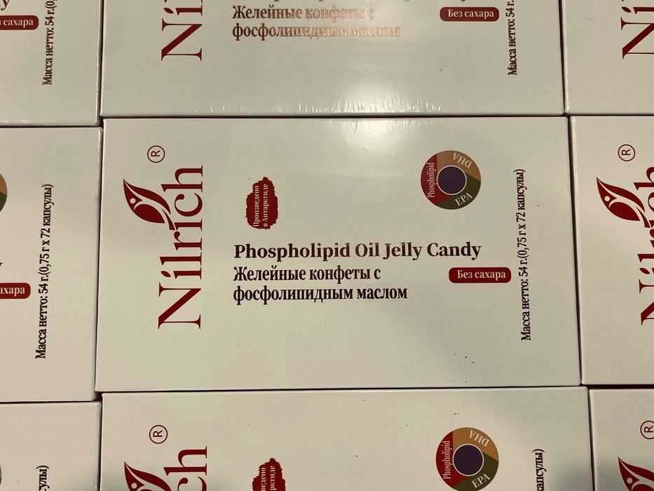 Желейные конфеты Nilrich с фосфолипидным маслом (72 шт) — Без сахара