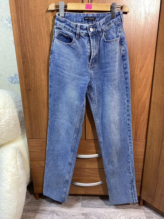 Джинсы прямые синие