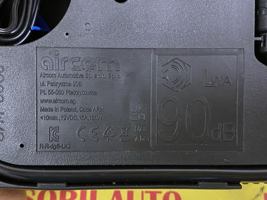 Compresor auto masina umflat roti OE Mercedes 12V 180W 15A Polonia
