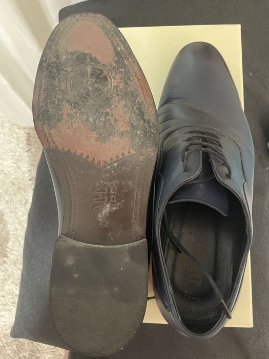 Vand pantofi barbati 42, piele naturala bleumarin