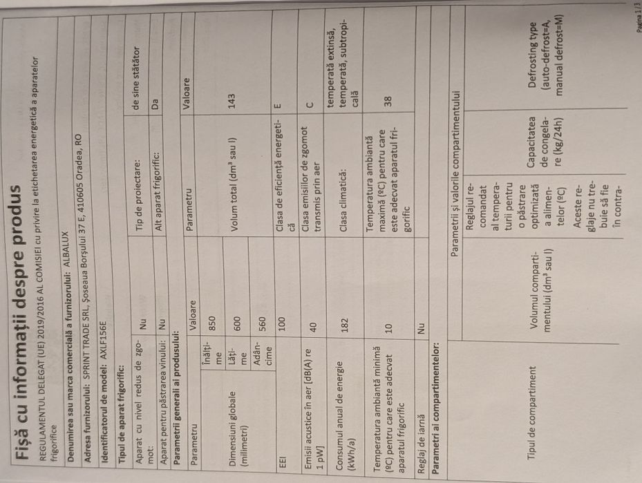 Vând ladă frigorifică