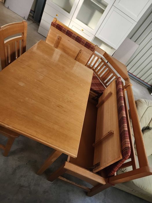 Set Complet Bucătărie/Dining • Colțar, Masă și 2 Scaune