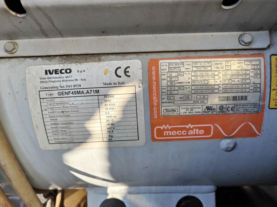 Generator Iveco 45KVA