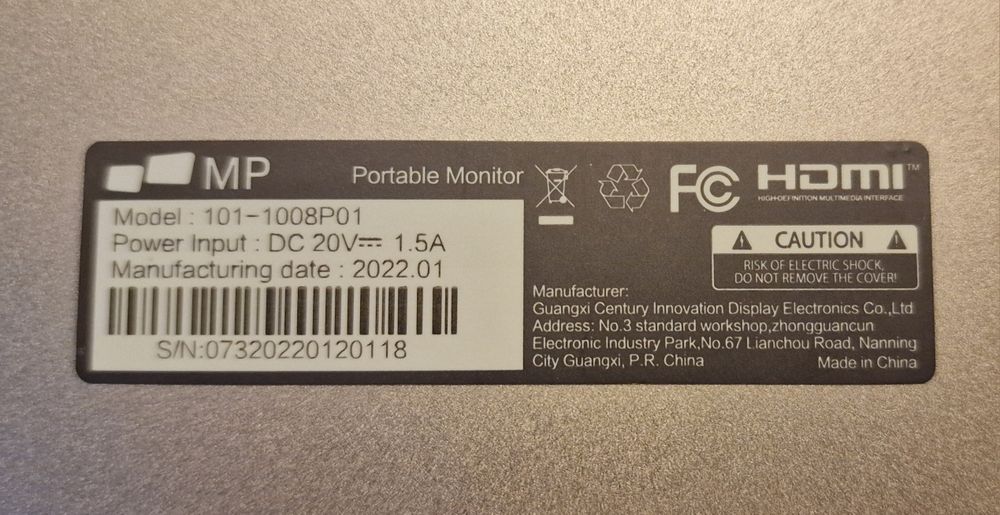 Monitor Portabil Mobile Pixels Glance Pro 15.6" OLED ECRAN TACTIL