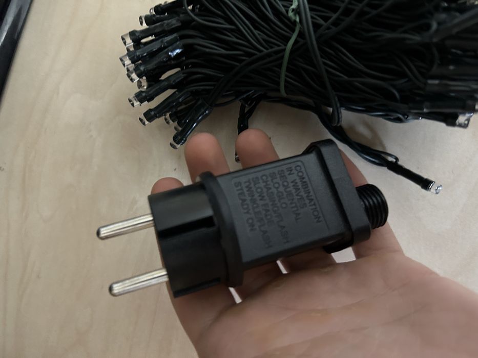 Instaltie de craciun 10m, luminite albe,mai multe moduri