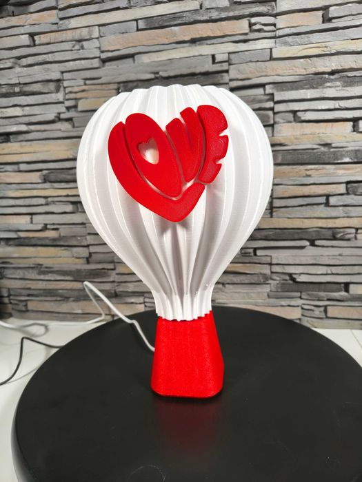 Veioză decorativă LOVE – lampă ambient, print 3D