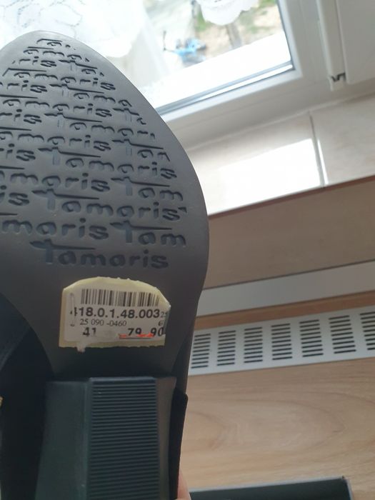 Botine noi din piele Marco Tozzi