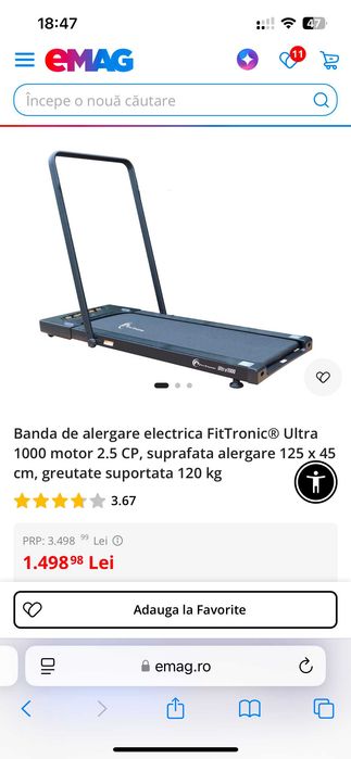 Banda de alergare electrica FitTronic