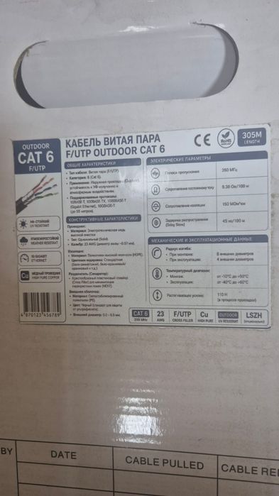 Кабель вятая F/UTP