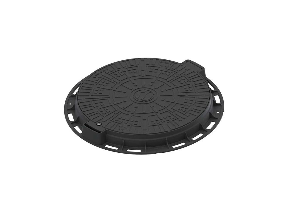 Capac Canalizare Negru rotund necarosabil D.800 PL.600 Hext.80