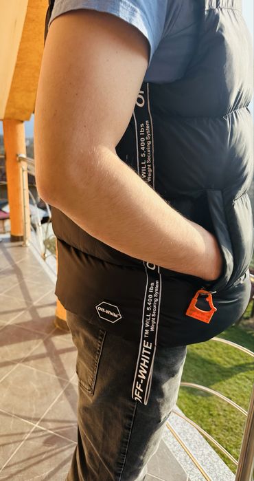 Vesta de primavara umplutura puf Off White