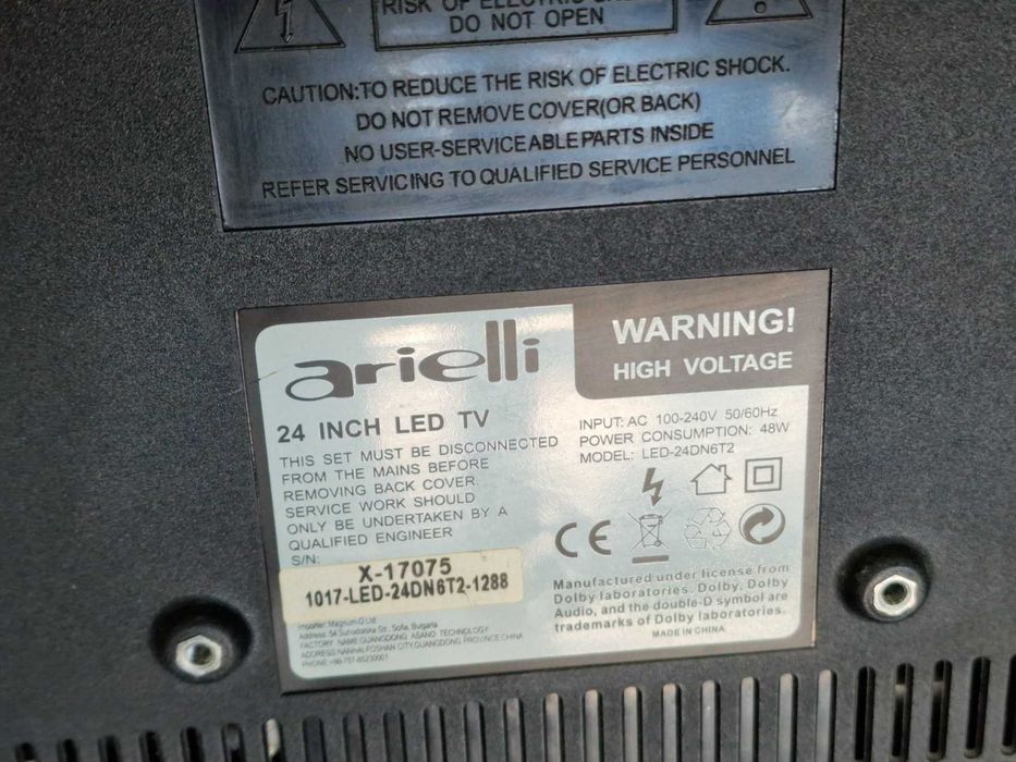 Телевизор Arielli LED-24DN6T2, 24"