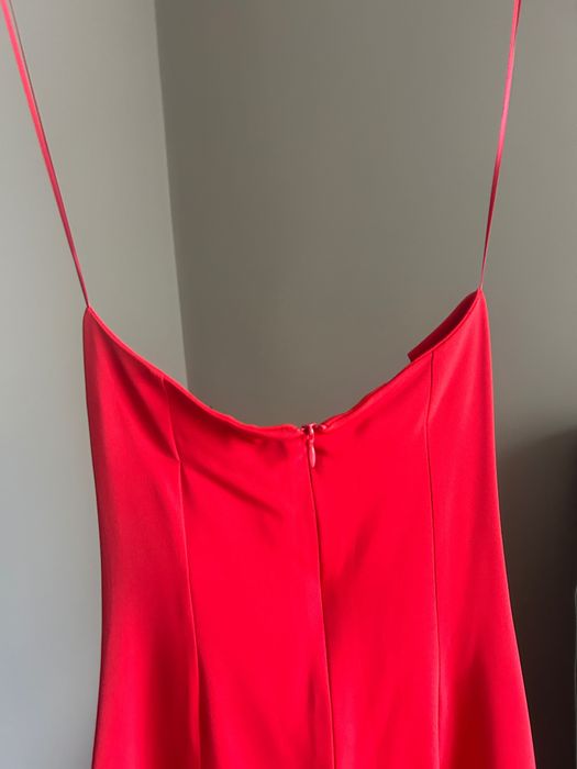 Червена дълга рокля Zara