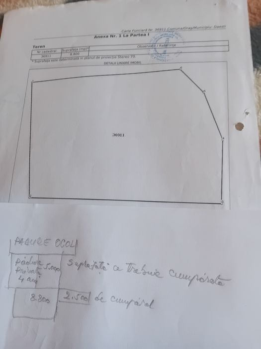 Vand mai multe terenuri grupate in3 loturi adunate fac 60000mp