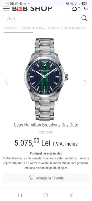 Hamilton Broadway automatic!