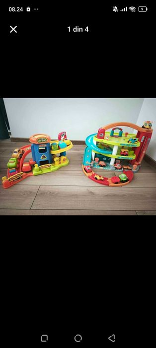 Set de joaca garaj și spălătorie auto cu mașini