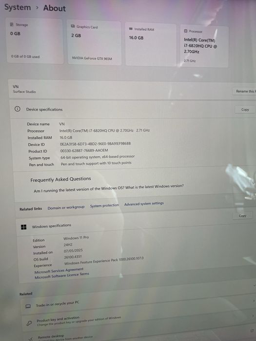 Коледна промоция! Microsoft Surface Studio I7 1TB 28-inch тъч дисплей