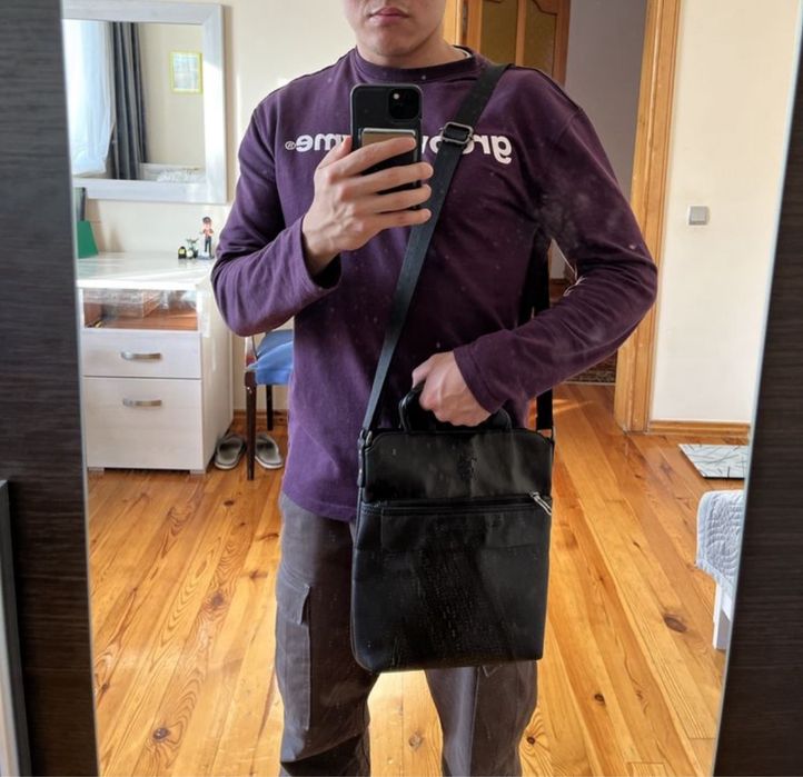 Кожаная сумка, барсетка оригинал U.S.Polo Assn.