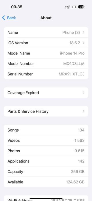 Iphone 14 pro 256 LLA