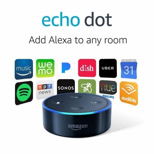Преносима смарт тонколона Amazon Echo Dot 2, гласов асистент!