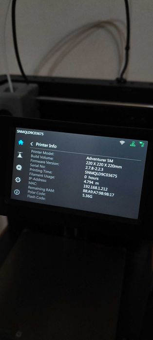 Imprimantă 3D Flashforge Adventurer 5M – Ultra-Rapidă (600mm/s) CoreXY
