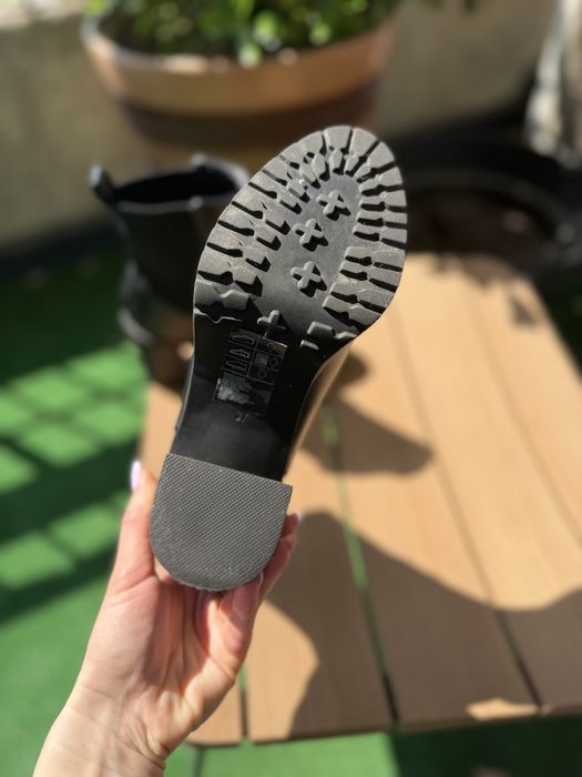 Черни кожени боти H&M