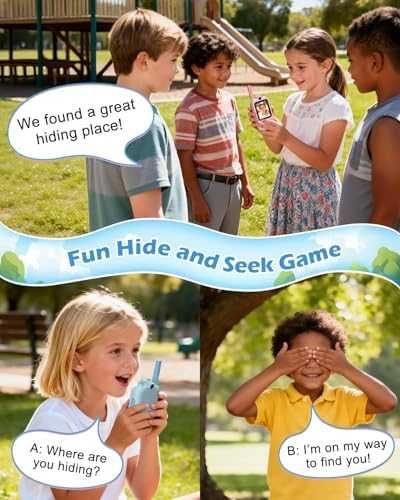 Уоки-токи с видео за деца 1900ft обхват, удароустойчиви, синьо/розово