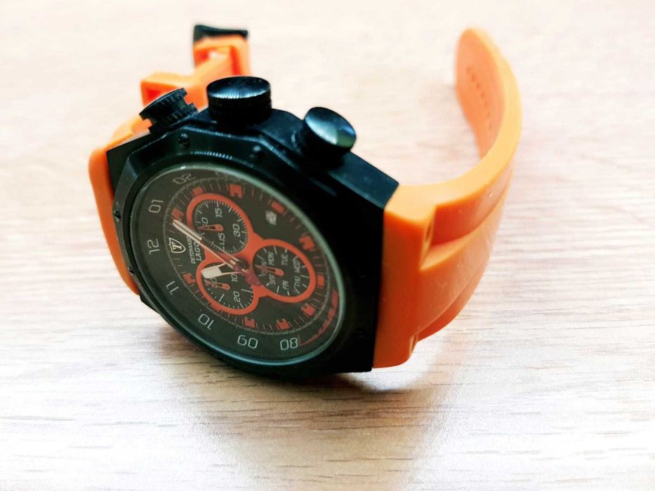 Ceas Barbatesc Detomaso Lago sport, cronograf, cu curea de Silicon