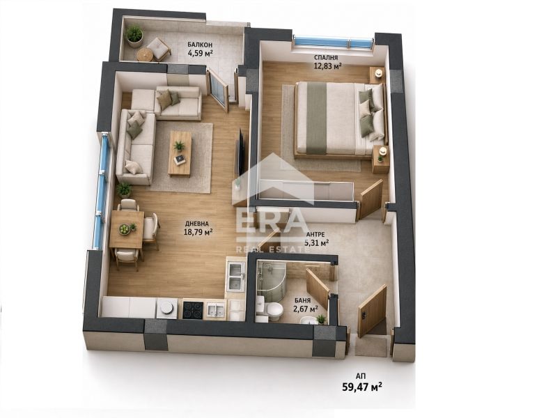 Продава се Двустаен апартамент в Варна, Владислав Варненчик - 67 кв.м за 1372 €/кв.м - Снимка #10
