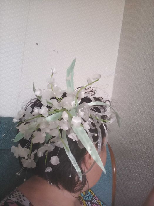 Букет ландышей из ткани