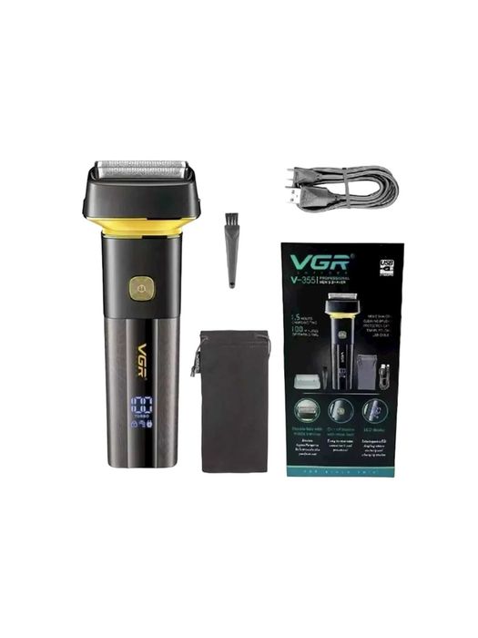 Безжична електрическа самобръсначка  VGR 355 LED дисплей водоустойчивa