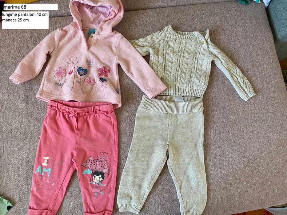 Lot bluza pantaloni bebe copii marime 68 sau 74 iarna primavara