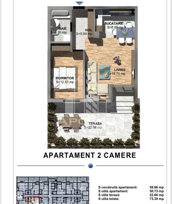 Apartamente de vanzare cu 2 camere, predare la cheie, Torontalului