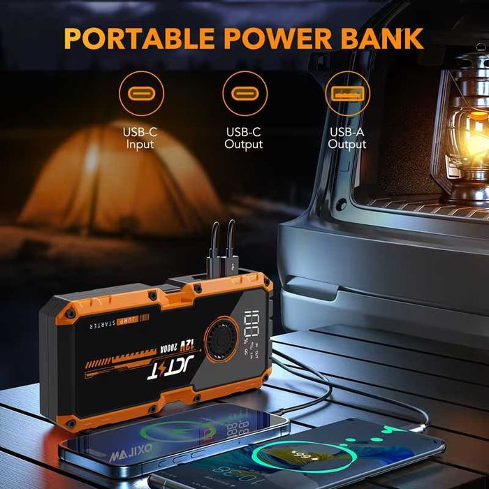 Преносим JCTST 2000A бустер за стартиране на ДВГ