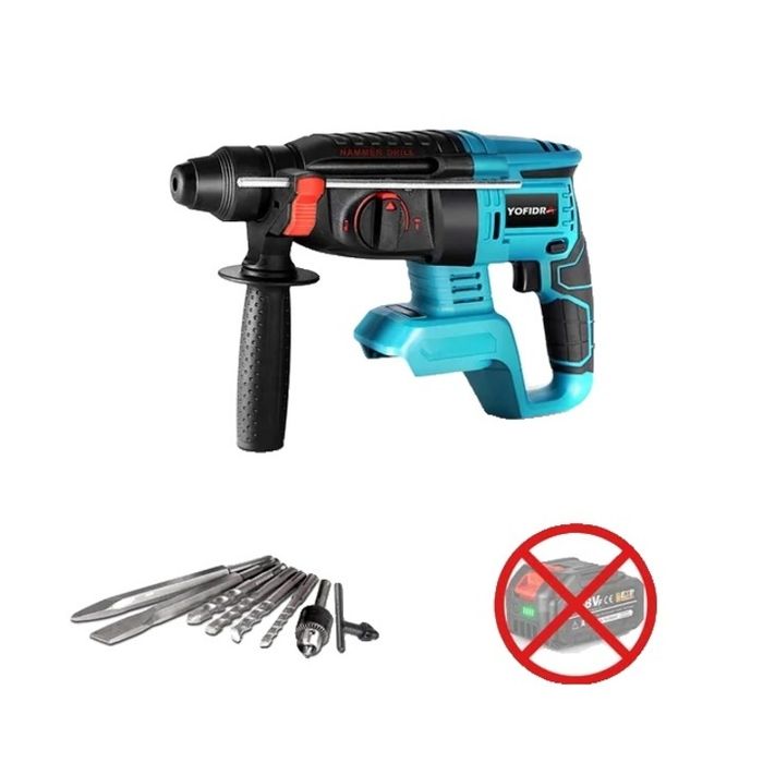 НОВ Акумулаторен перфоратор с аксесоари