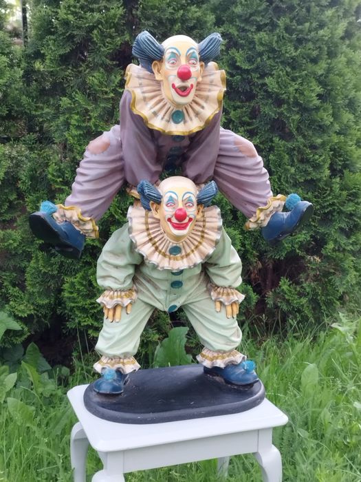 Колекционерска двойна фигура на клоун на  Jun Asilo от 1996