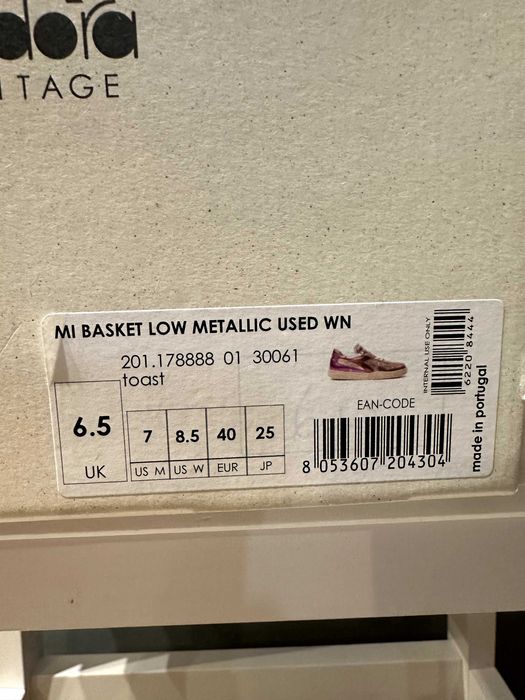 Diadora mi basket low metallic