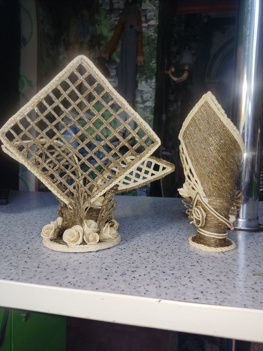 Салфетница из джутовой нити