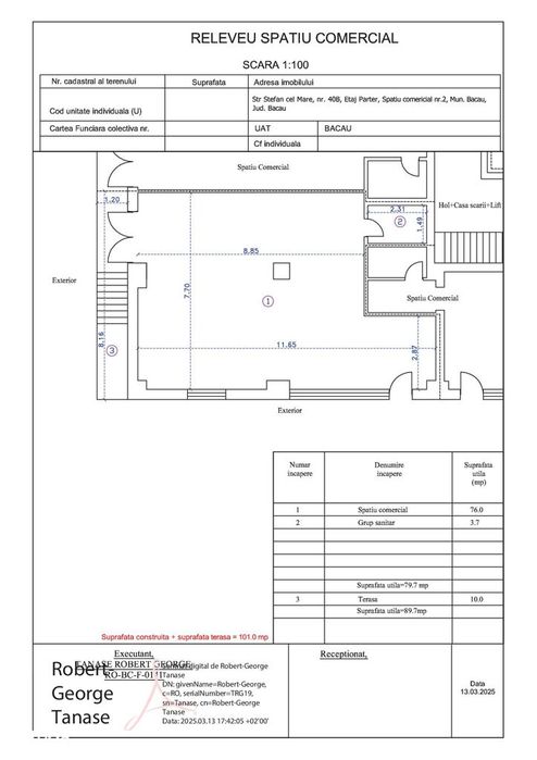 Spatiu Comercial 204 mp.c, str. Stefan cel Mare 40B,  BONUS 2 Parcari