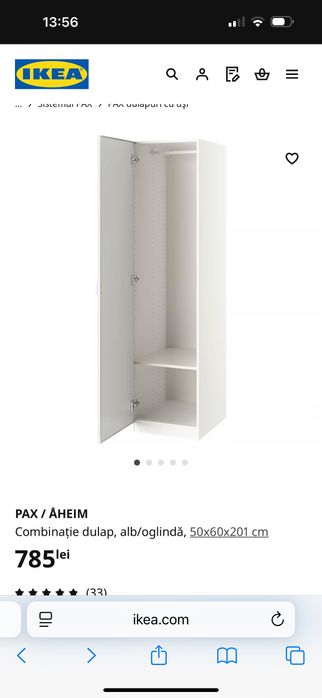 Dulap alb Ikea aproape nou