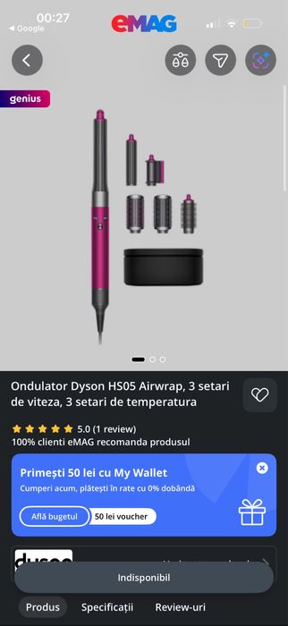Vand aparat coafat dyson nou