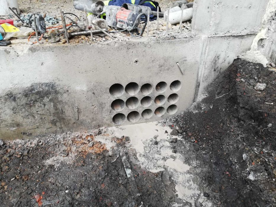 Пробиване на отвори. Диамантено ядково пробиване