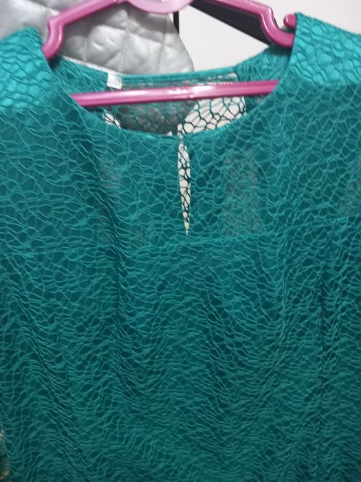 Платье гипюровое берюзовый цвет