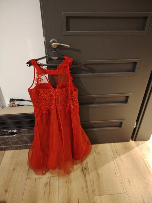 Рокля официална червена