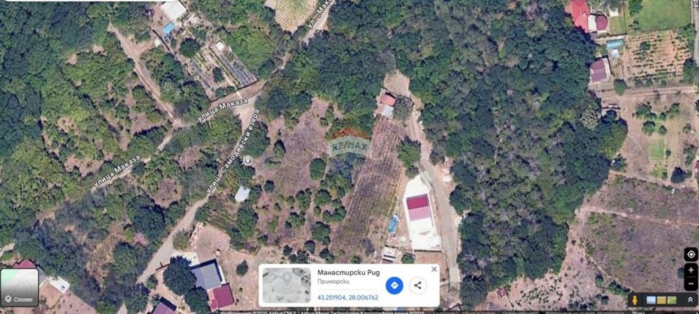 Парцел за продажба, м-т Манастирски рид, Варна, ТЕ