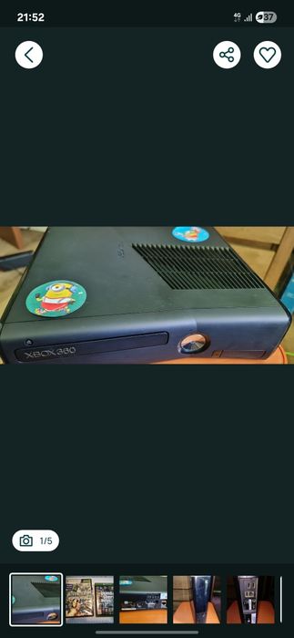 Vand xbox 360 + 2 cd + jocuri incomporate in consola