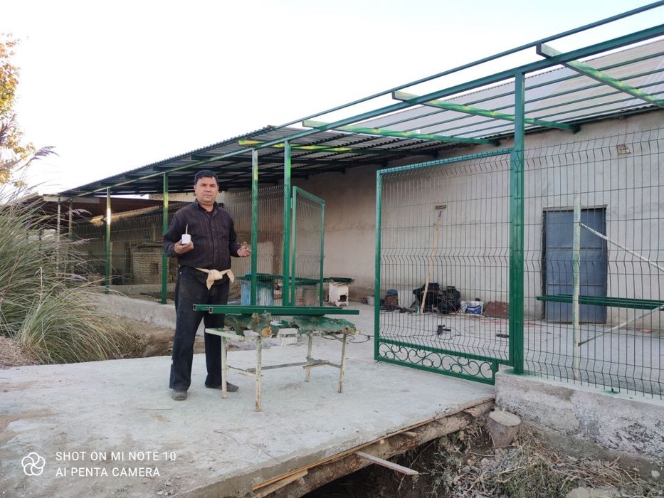 Сварочные работы Навеси лестница аграждения перила лексан профнастил