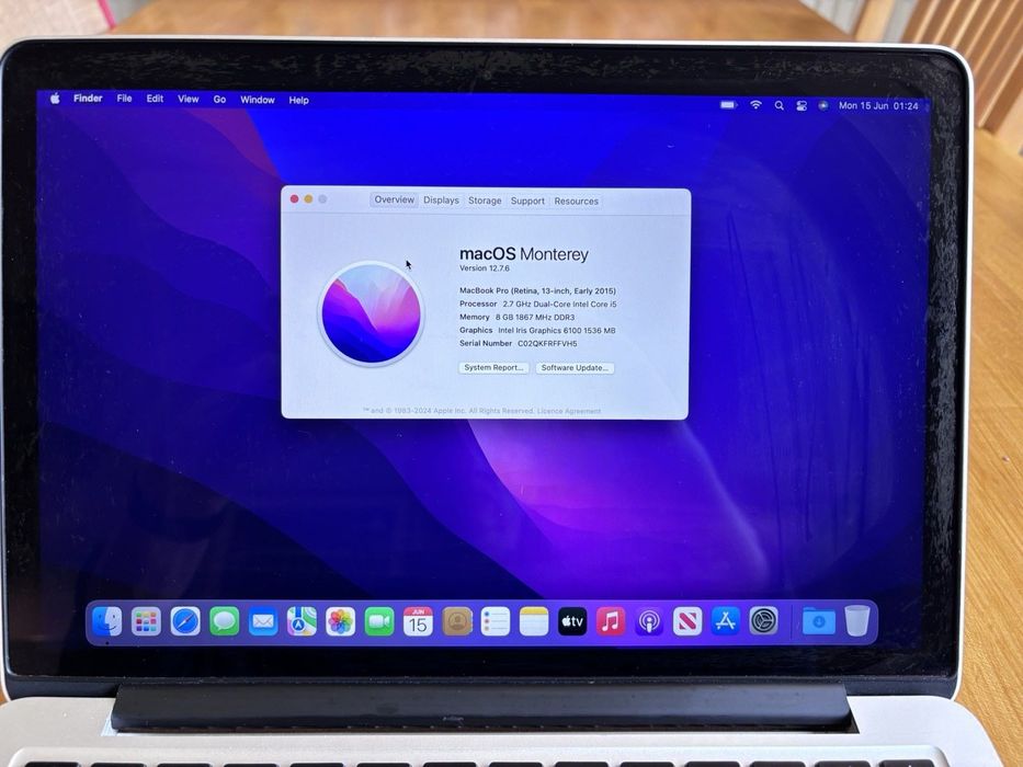Apple MacBook Pro Retina 13-inch Early 2015 I5 2.7GHz 8GB RAM
